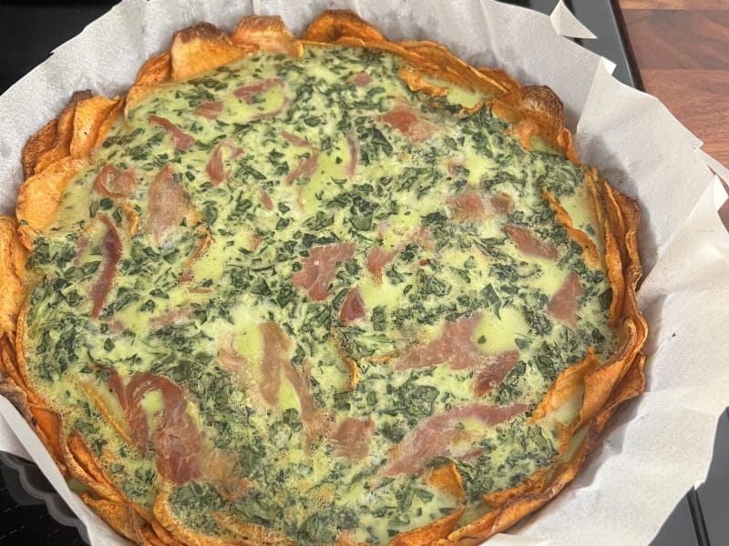 Cliquez pour zoomer ! Quiche à la patate douce, feta et jambon cru Thermomix par andrea_olivarez