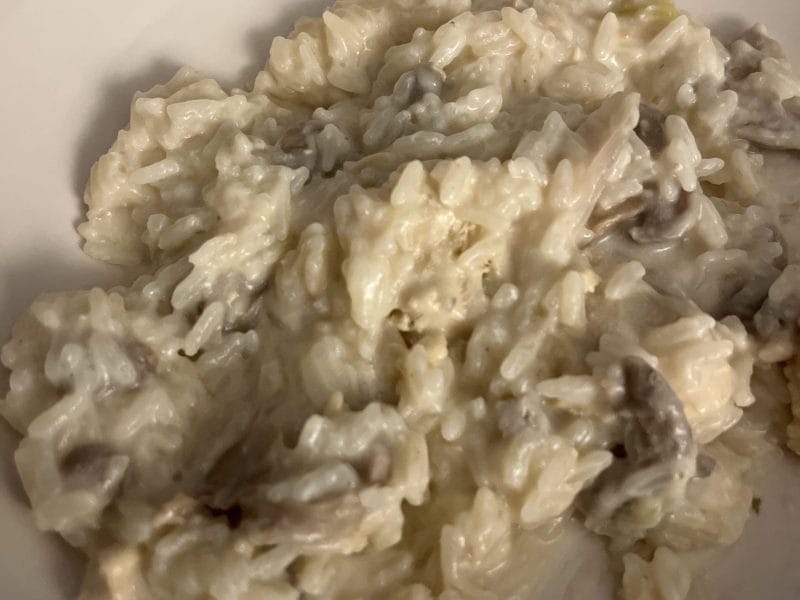 Cliquez pour zoomer ! Risotto poulet et champignons Thermomix par camille_556