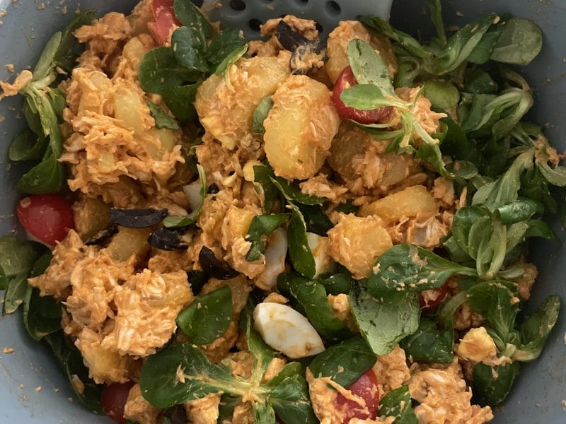 Cliquez pour zoomer ! Salade de poulet au pesto rosso Thermomix par moumoune74