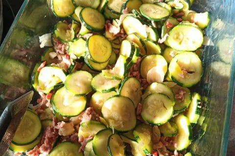 Cliquez pour zoomer ! Crumble courgettes, chèvre et lardons Thermomix par agnes4479