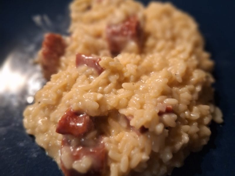 Cliquez pour zoomer ! Risotto à la saucisse fumée et au comté Thermomix par Elo