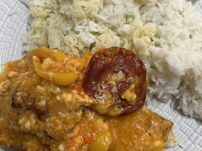 Cliquez pour zoomer ! Poulet à la crème de poivrons Thermomix par Ptite.crevette