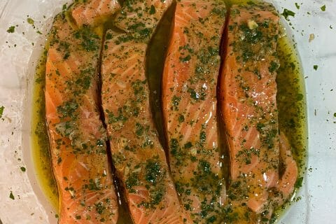 Cliquez pour zoomer ! Saumon au citron et à l’ail Thermomix par Ptite.crevette