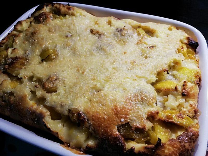 Cliquez pour zoomer ! Clafoutis aux pêches Thermomix par Caro35400