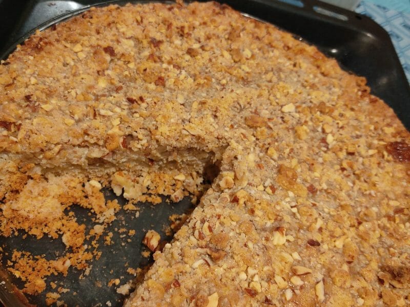 Cliquez pour zoomer ! Tarte aux pommes façon crumble Thermomix par sophie2107