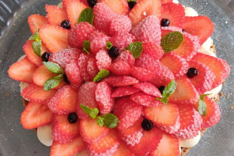 Cliquez pour zoomer ! Tarte aux fraises sans cuisson Thermomix par feemorgane95
