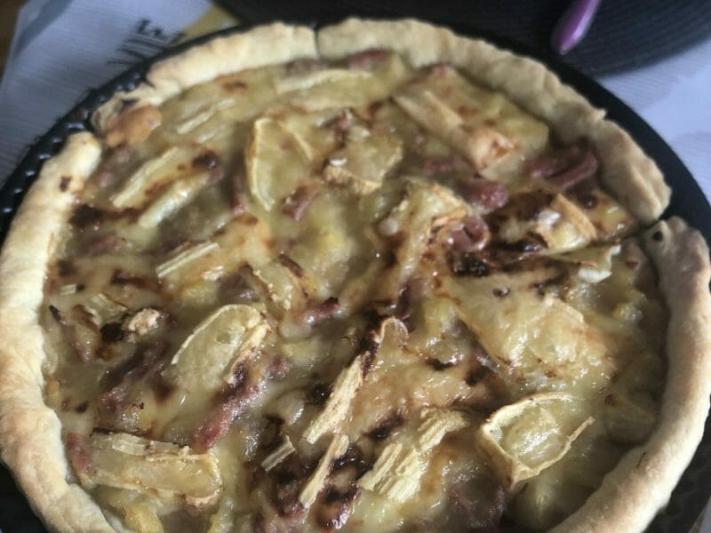 Cliquez pour zoomer ! Tarte au camembert, pommes et lardons Thermomix par melleyd