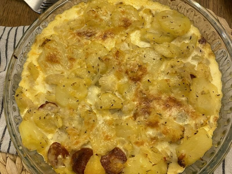 Cliquez pour zoomer ! Gratin de pommes de terre au chorizo Thermomix par angelique_401