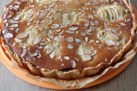 Cliquez pour zoomer ! Tarte aux poires sur lit de chocolat Thermomix par Sylvaineroure