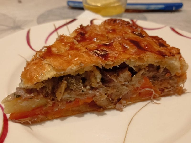 Cliquez pour zoomer ! Tourte aux cuisses de canard confites et champignons Thermomix par Sylvaineroure