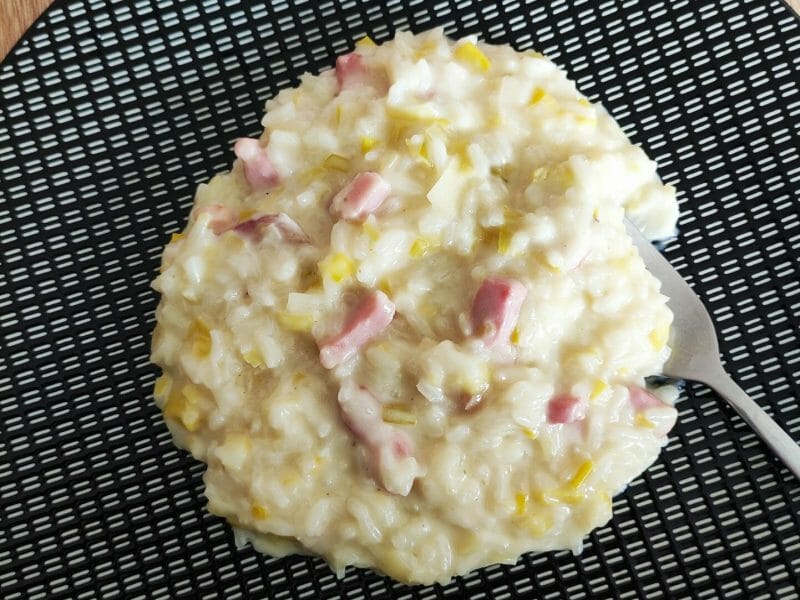 Cliquez pour zoomer ! Risotto poireaux et lardons Thermomix par youyou67190