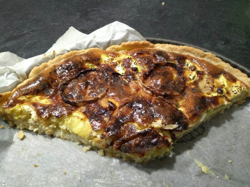 Cliquez pour zoomer ! Tarte courgettes, chèvre et pignons de pin Thermomix par pal49