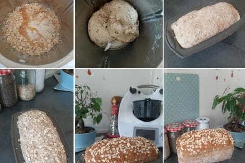 Cliquez pour zoomer ! Pain aux flocons d’avoine et au miel Thermomix par elodiewn