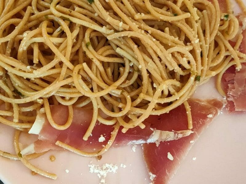 Cliquez pour zoomer ! Spaghetti à l’ail et à l’huile d’olive Thermomix par anthony-t1972