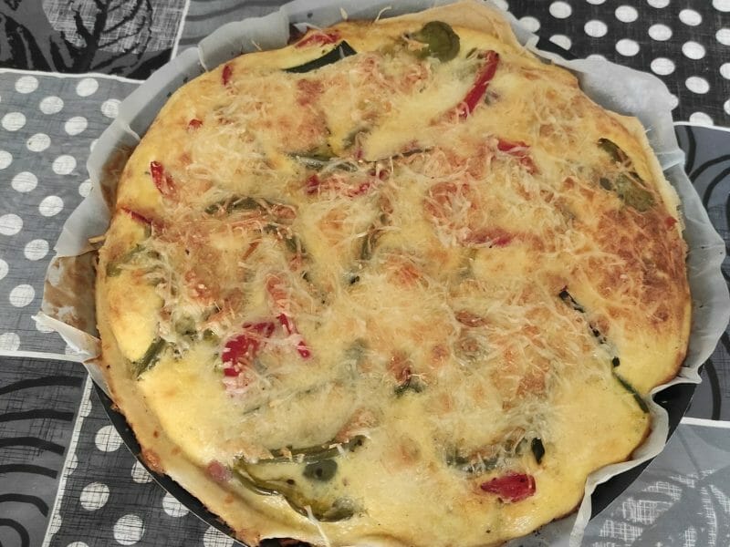 Cliquez pour zoomer ! Quiche poivrons et courgettes Thermomix par celine_1038