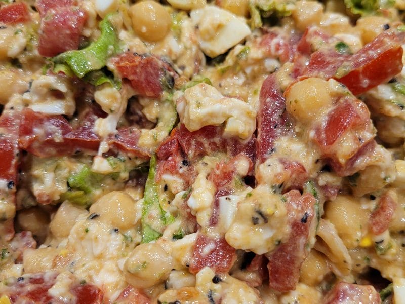 Cliquez pour zoomer ! Salade de pois chiches au pesto Thermomix par Leeloo50432