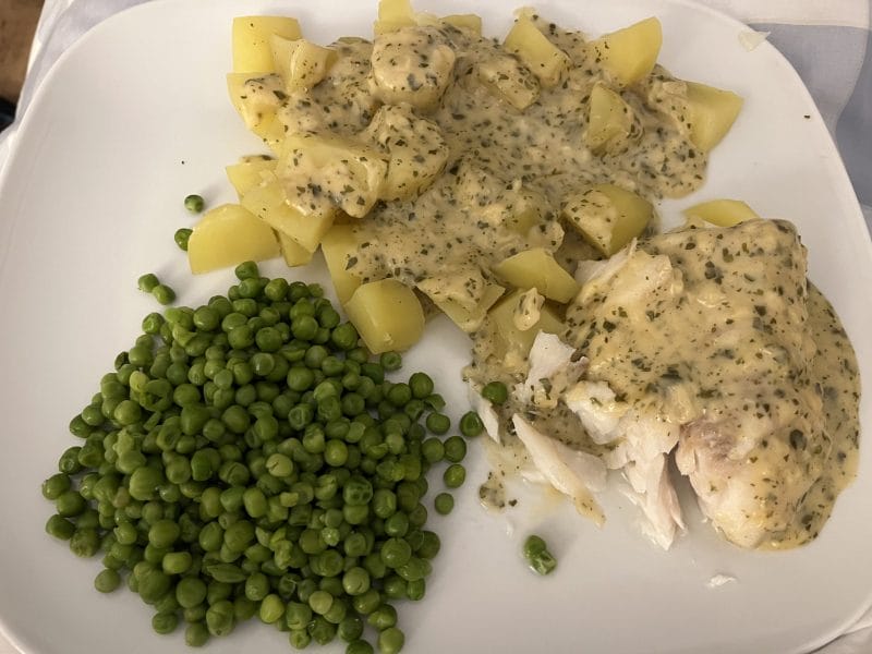Cliquez pour zoomer ! Filet de cabillaud et sa sauce persillée Thermomix par sophie44