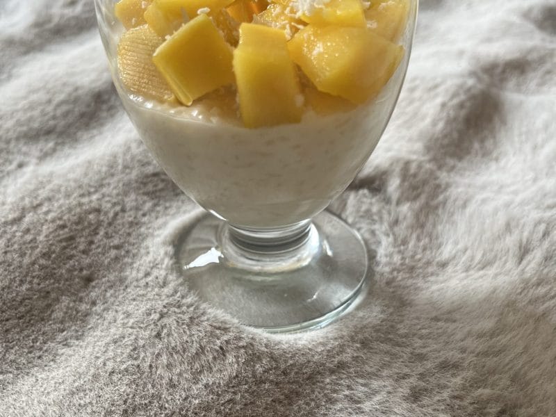 Cliquez pour zoomer ! Riz au lait de coco et mangue Thermomix par sophie44