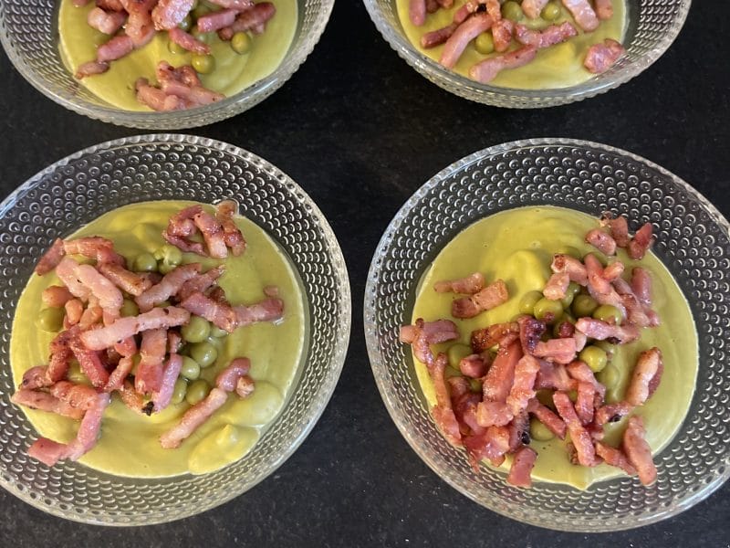 Cliquez pour zoomer ! Crème de petits pois à la mozzarella Thermomix par perrine_102