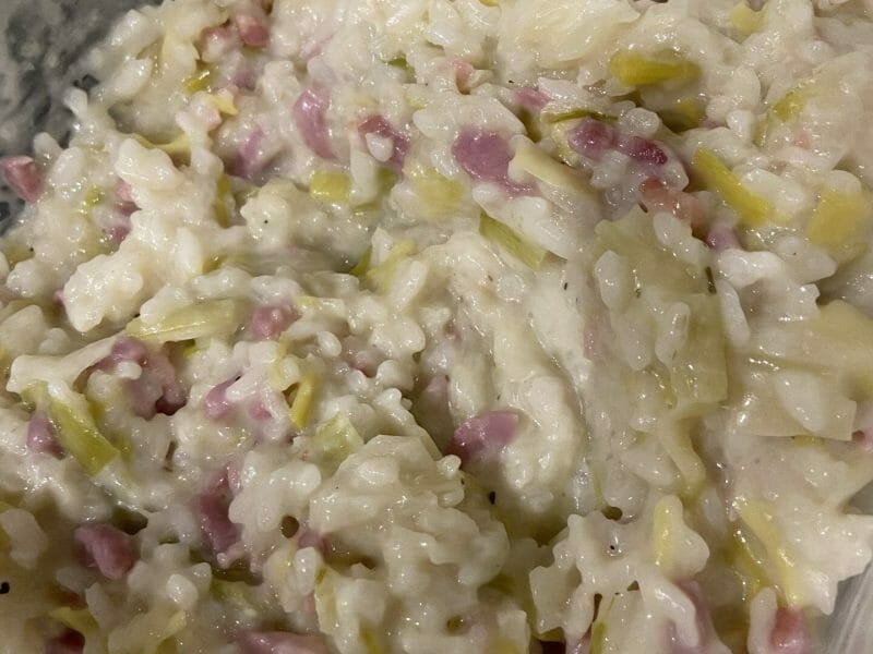 Cliquez pour zoomer ! Risotto poireaux et lardons Thermomix par amandinemrtl
