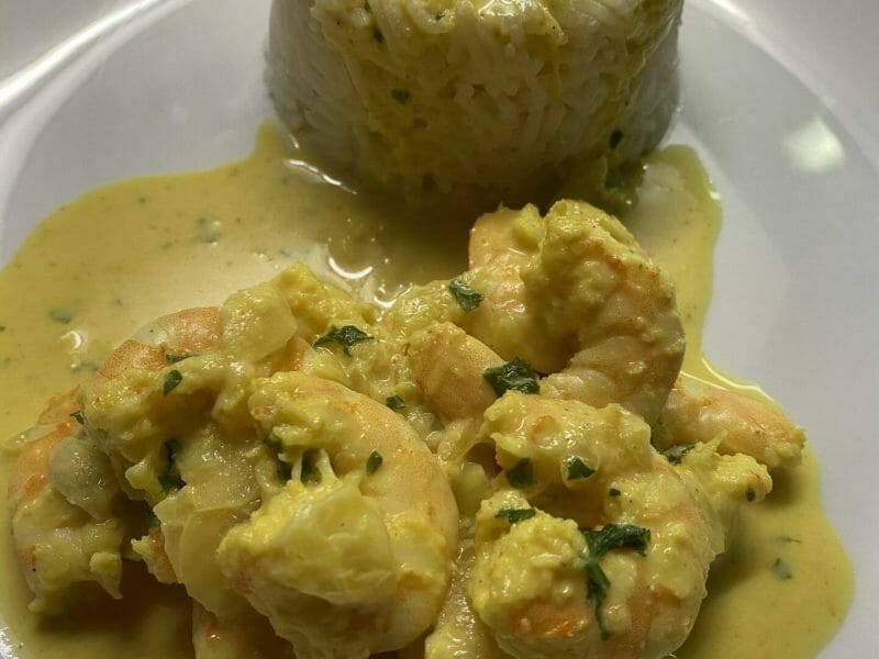 Cliquez pour zoomer ! Curry de crevettes au lait de coco Thermomix par alexandra_2805