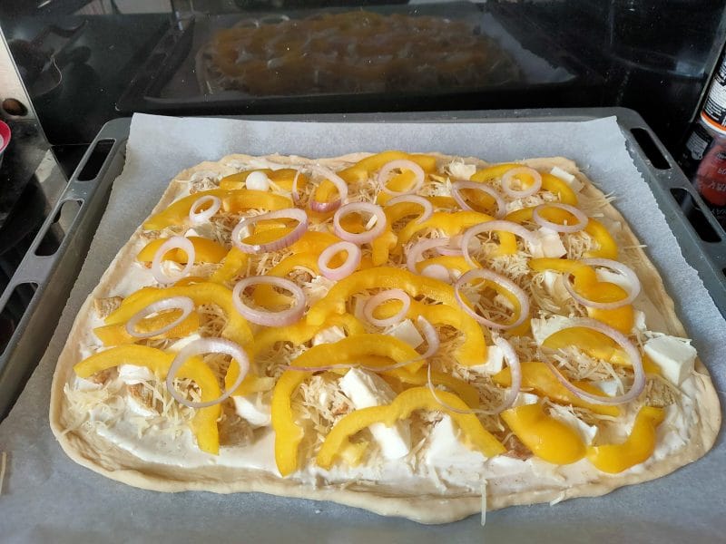 Cliquez pour zoomer ! Pizza poulet tandoori Thermomix par sly_2