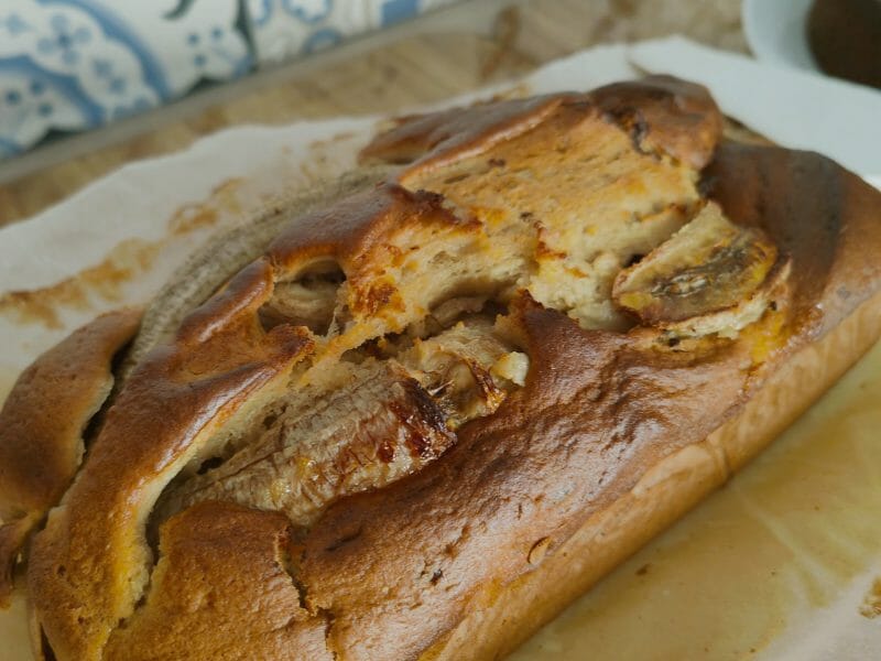 Cliquez pour zoomer ! Cake banane et pépites de chocolat Thermomix par cecile76330