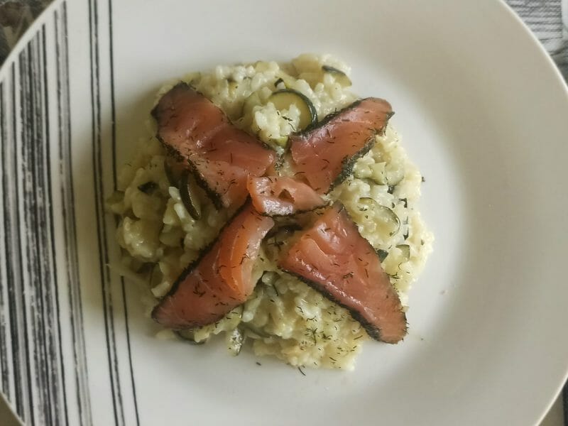 Cliquez pour zoomer ! Risotto courgettes saumon Thermomix par ludoturbo2