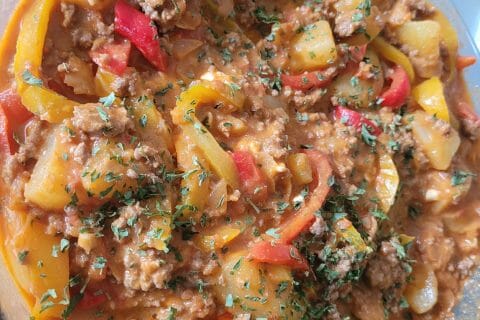 Cliquez pour zoomer ! Boeuf aux poivrons et pommes de terre Thermomix par jeni20