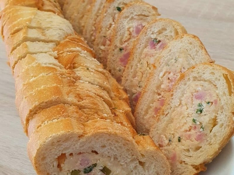Cliquez pour zoomer ! Baguette farcie au jambon Thermomix par aurelie_isabel