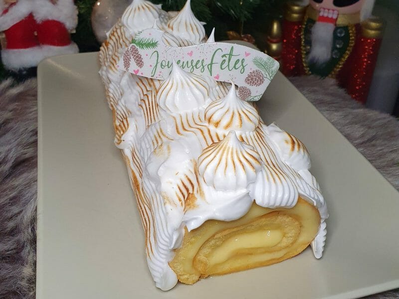 Cliquez pour zoomer ! Bûche au citron meringuée Thermomix par aurelie_isabel