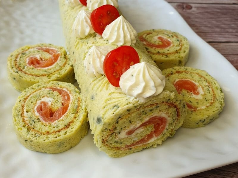 Cliquez pour zoomer ! Roulé aux courgettes et au saumon fumé Thermomix par aurelie_isabel