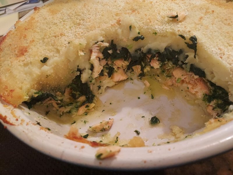 Cliquez pour zoomer ! Parmentier de saumon aux épinards Thermomix par sevval