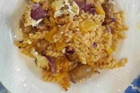 Cliquez pour zoomer ! Gratin de torsades aux merguez Thermomix par verobleu