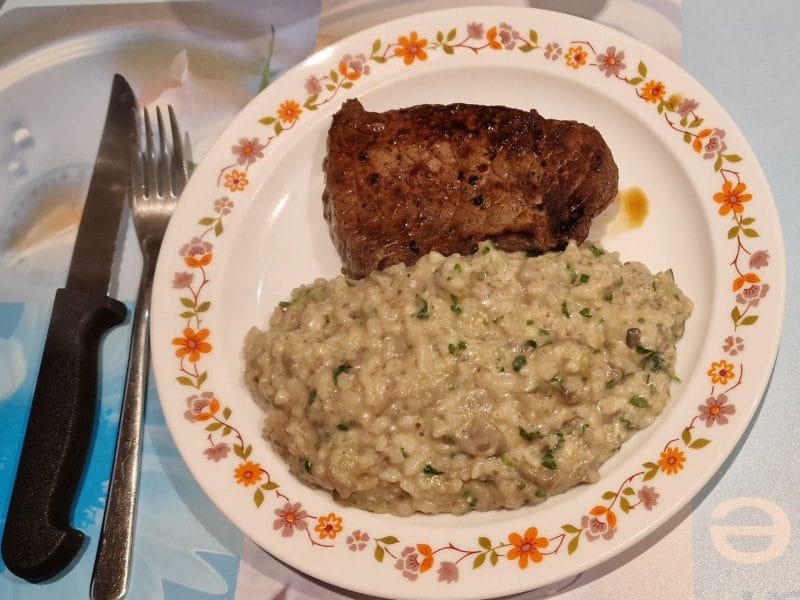 Cliquez pour zoomer ! Risotto champignons et courgettes Thermomix par verobleu