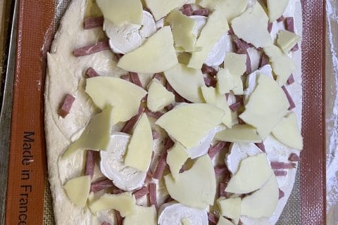 Cliquez pour zoomer ! Fougasse chèvre et lardons Thermomix par estelle ortiz