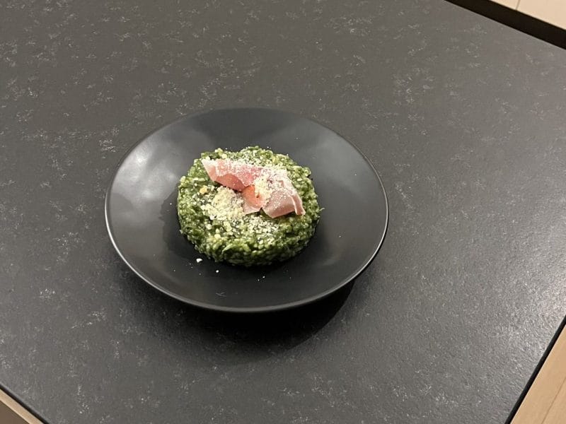 Cliquez pour zoomer ! Risotto au pesto d’épinards et basilic Thermomix par fred_69
