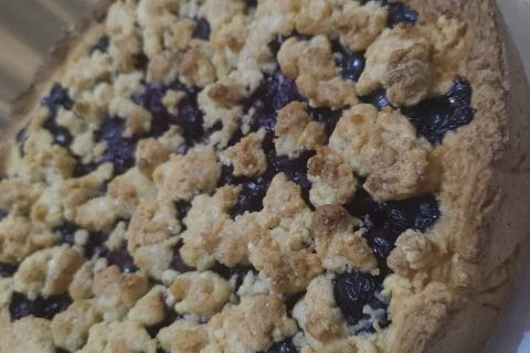 Cliquez pour zoomer ! Tarte aux myrtilles façon crumble Thermomix par dlysse