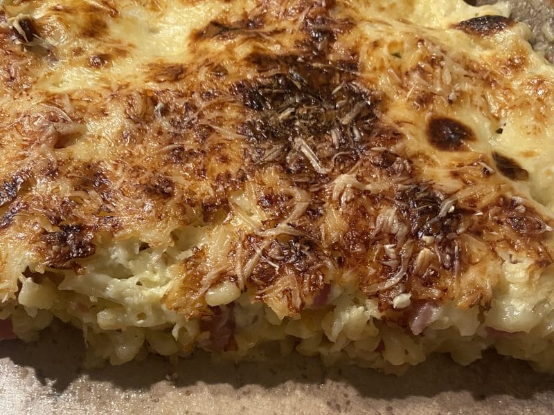 Cliquez pour zoomer ! Gratin de fusilli au jambon Thermomix par Fanfanette