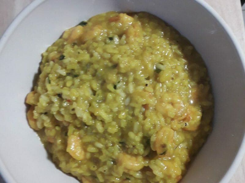 Cliquez pour zoomer ! Risotto crevettes et curry Thermomix par nadia_26800