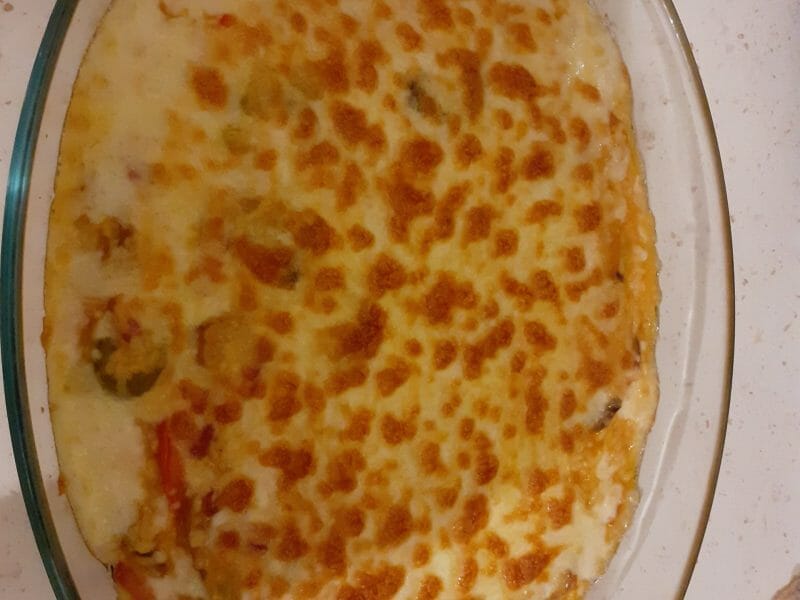 Cliquez pour zoomer ! Gratin de macaroni poivrons et chorizo Thermomix par lauriane59