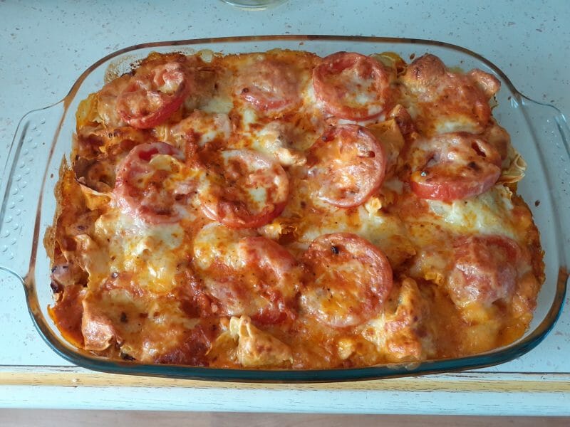 Cliquez pour zoomer ! Gratin de tortellini tomate mozzarella Thermomix par lauriane59