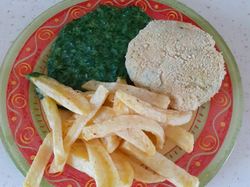 Cliquez pour zoomer ! Escalopes poulet et épinards panées Thermomix par lauriane59