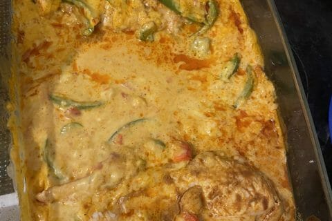 Cliquez pour zoomer ! Poulet à la crème de poivrons Thermomix par maevaa92