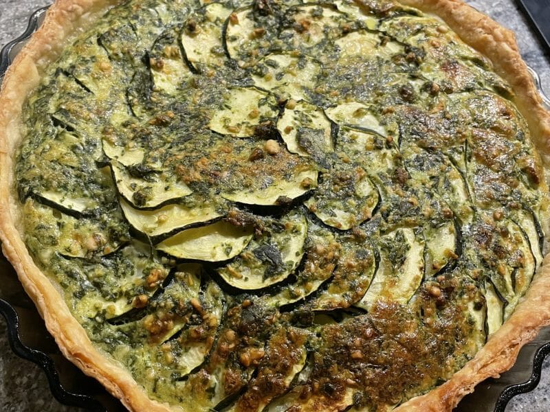 Cliquez pour zoomer ! Tarte aux courgettes et au pesto Thermomix par Laureen54