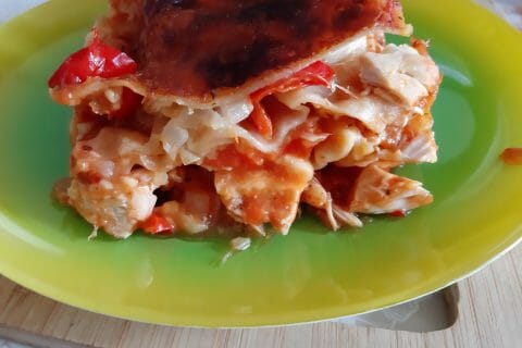 Cliquez pour zoomer ! Lasagnes au poulet et poivrons Thermomix par macze