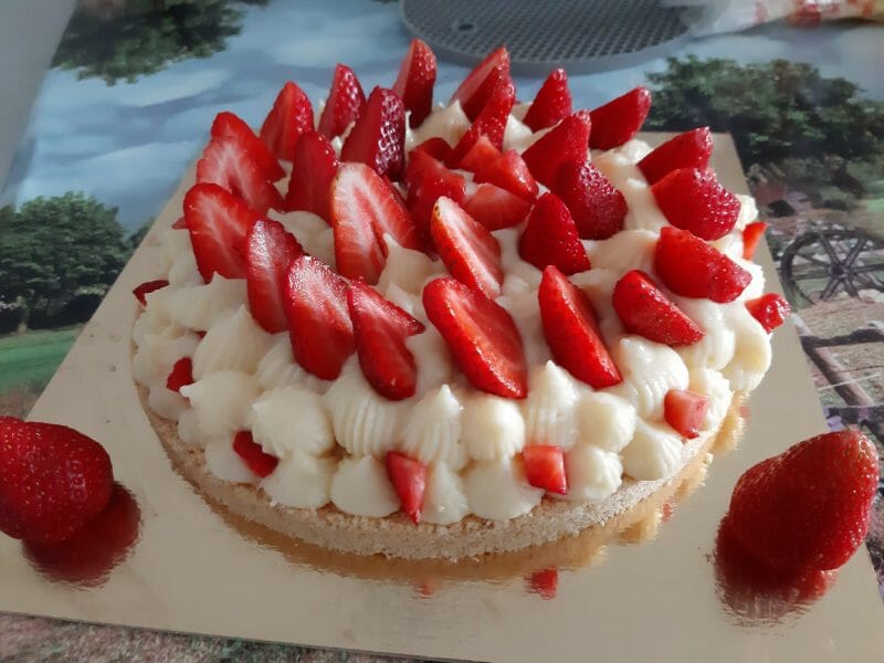 Cliquez pour zoomer ! Tarte aux fraises sans cuisson Thermomix par macze