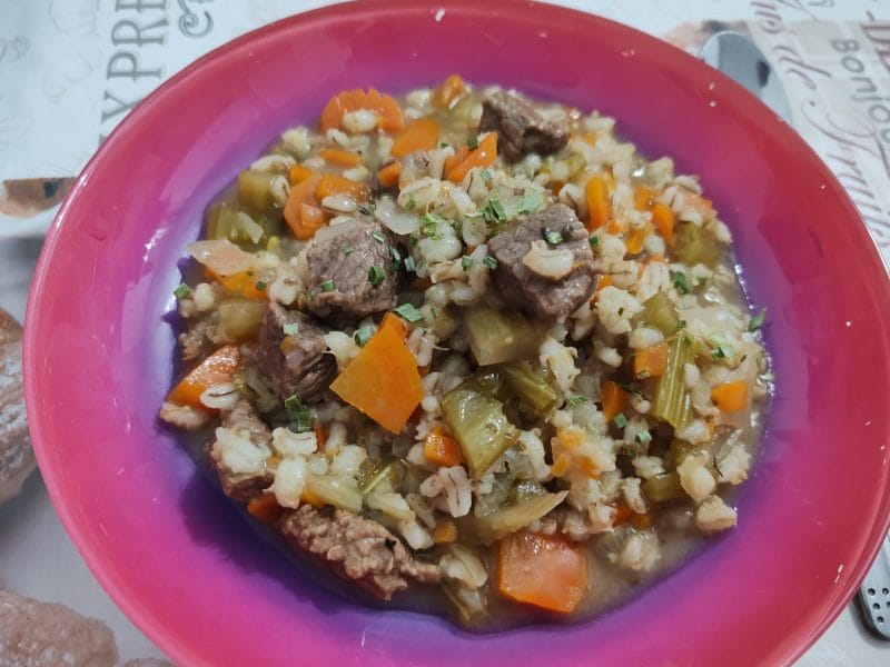 Cliquez pour zoomer ! Soupe à l’orge et aux haricots blancs Thermomix par macze