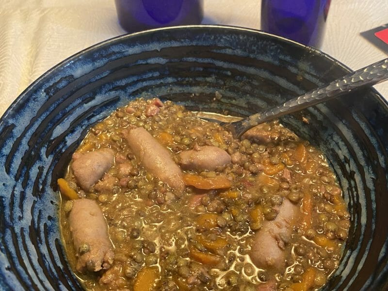 Cliquez pour zoomer ! Lentilles et ses saucisses Thermomix par Harmonick