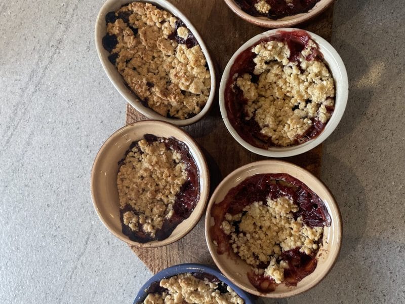 Cliquez pour zoomer ! Crumble pommes poires kiwis Thermomix par jardin31